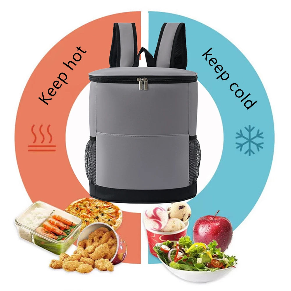 15L Portable Thermal Backpack Lunch Bag- perfect for drinks or food