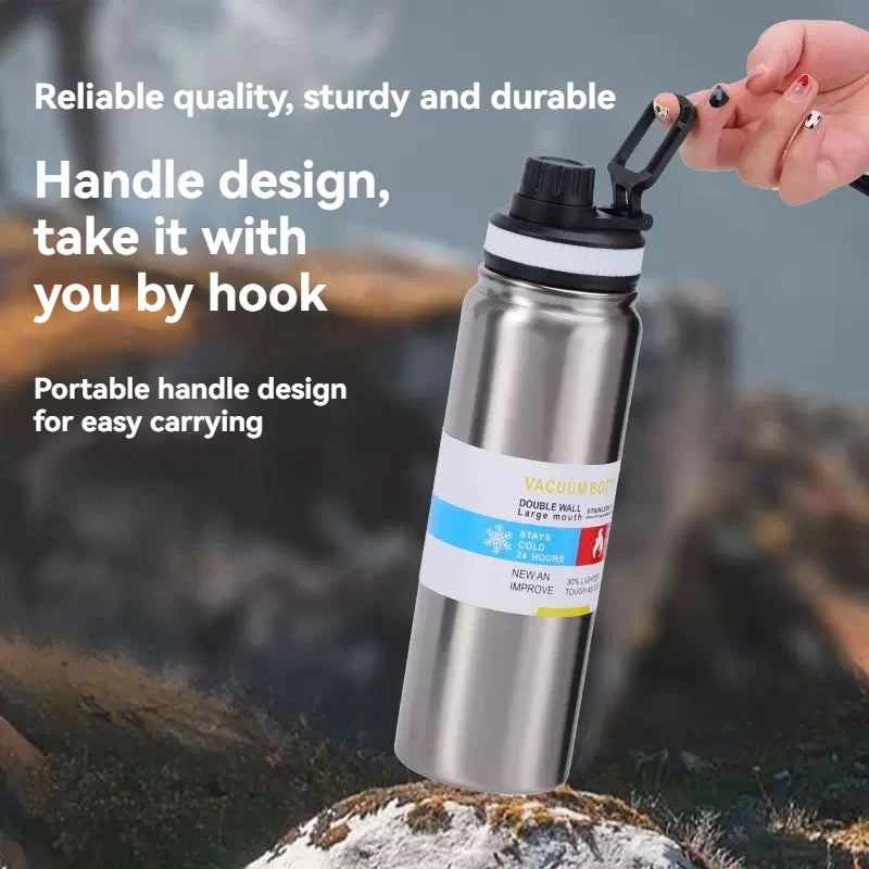 600/800/1000ML Insulated Stainless Steel-Thermos/Bottle - 3 color option