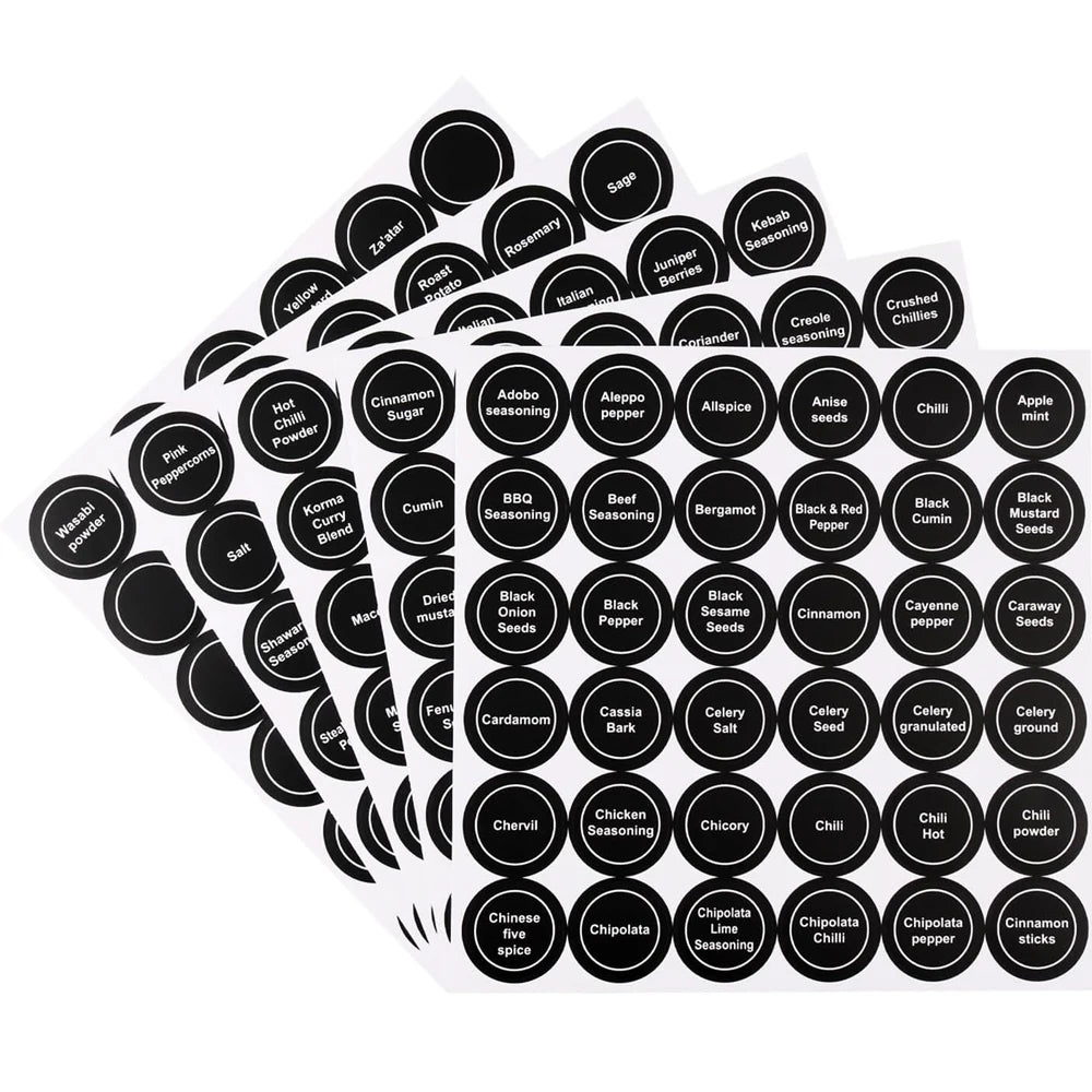 180PCS Spice Stickers for Jar/Bottle
