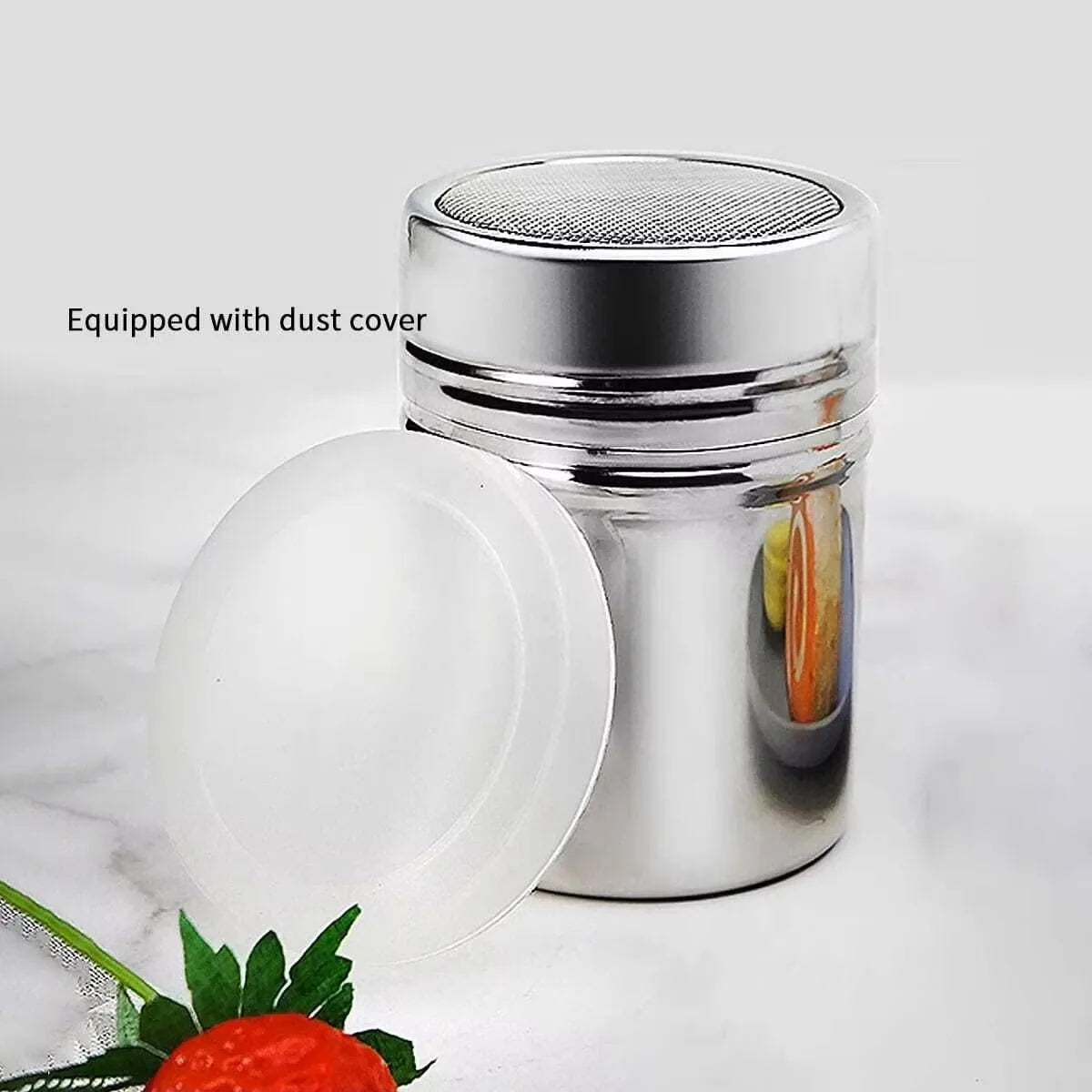 1pc-Silver stainless steel mesh tube type dusters dusting salt shaker