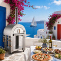 Outdoor Wood Fired Pizza Oven With Side Table- 430 Stainless Steel
