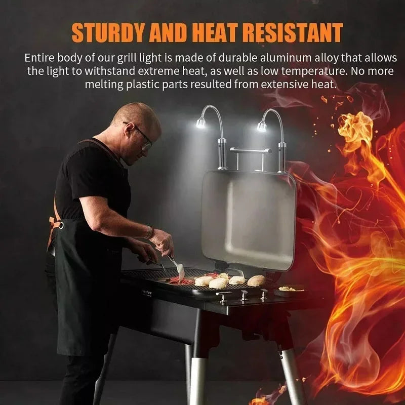 Magnetic Outdoor BBQ Barbecue Grill Led Grill Lights Adjustable