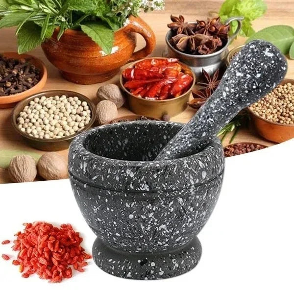Resin mortar bowl and Pestle set- perfect for grinding/crushing spices- BBQ/Grilling