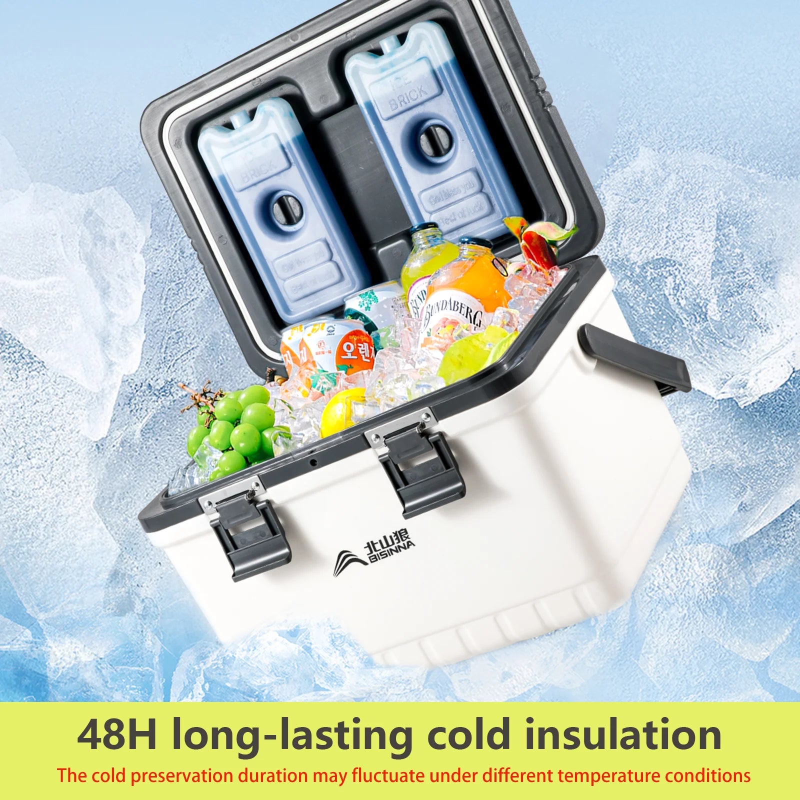 Portable Ice Cooler - 3 sizes available: 6L, 13.5L, 22L - Bisinna