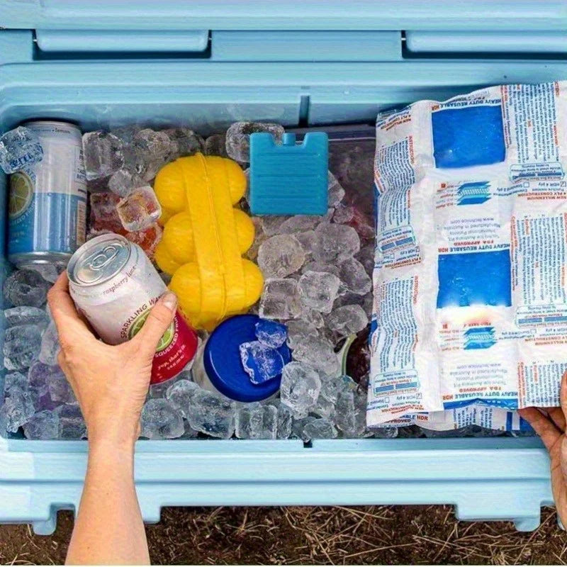 8pc Reusable Gel Ice Blocks for Cooler or Insulated bag