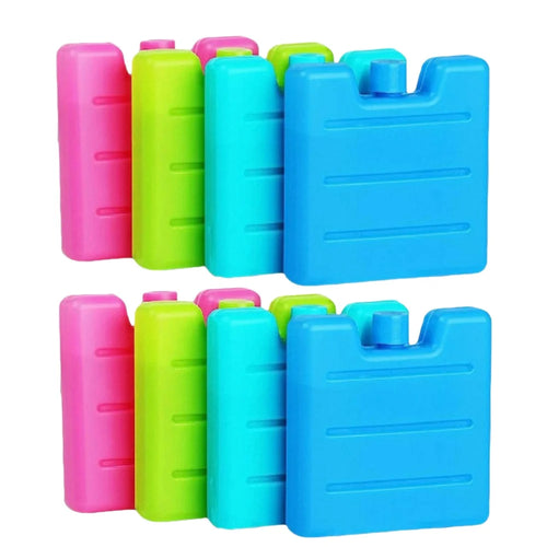 8pc Reusable Gel Ice Blocks for Cooler or Insulated bag