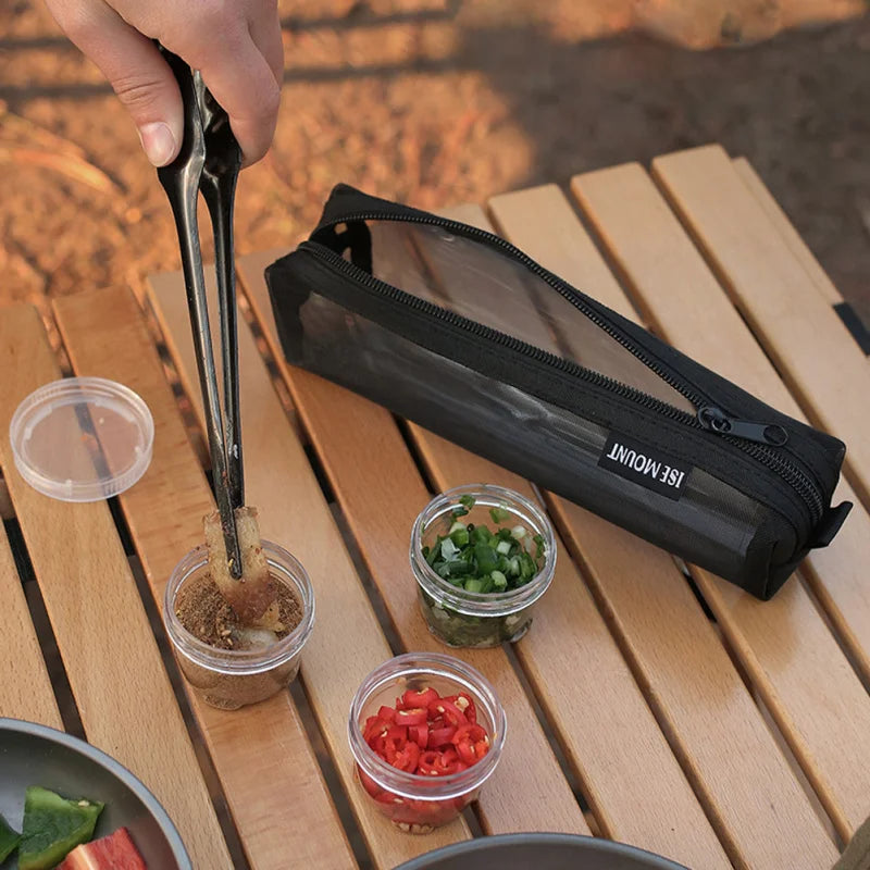 Seasoning Container Set, Including 5 Transparent Seasoning Boxes