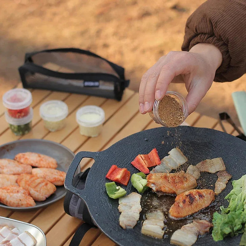 Seasoning Container Set, Including 5 Transparent Seasoning Boxes