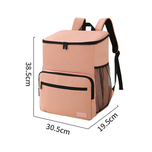 1pc Insulated Backpack Cooler Large Capacity Oxford Cloth Backpack