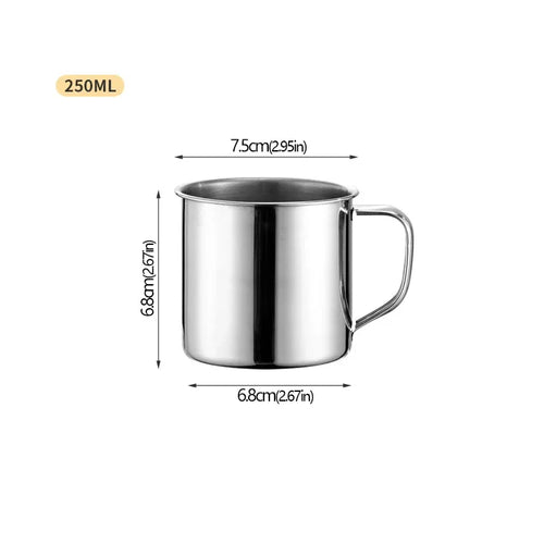 Stainless Steel Cup Portable Coffee Cup Camping Travel Mug Metal