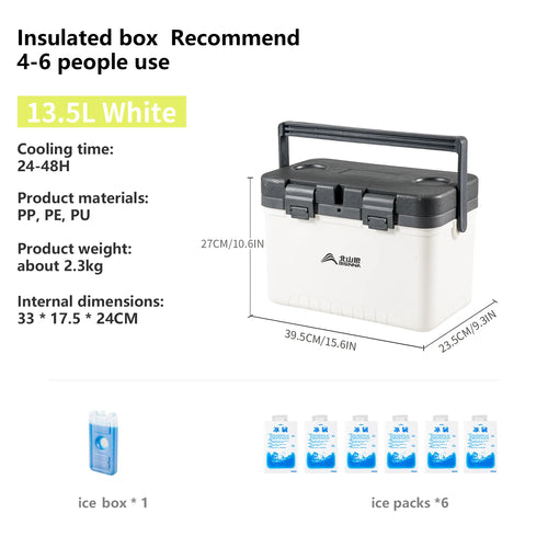 Portable Ice Cooler - 3 sizes available: 6L, 13.5L, 22L - Bisinna
