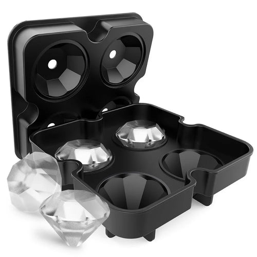 Large Ice Cube Trays Silicone Ice Cube Molds for Freezer with Lid- 3 options of shapes