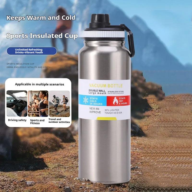 600/800/1000ML Insulated Stainless Steel-Thermos/Bottle - 3 color option