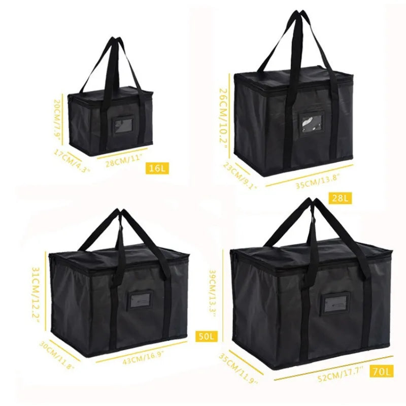 Insulated Cooler Bag, 4 sizes available - Large Capacity Thermal Lunch Tote- Waterproof