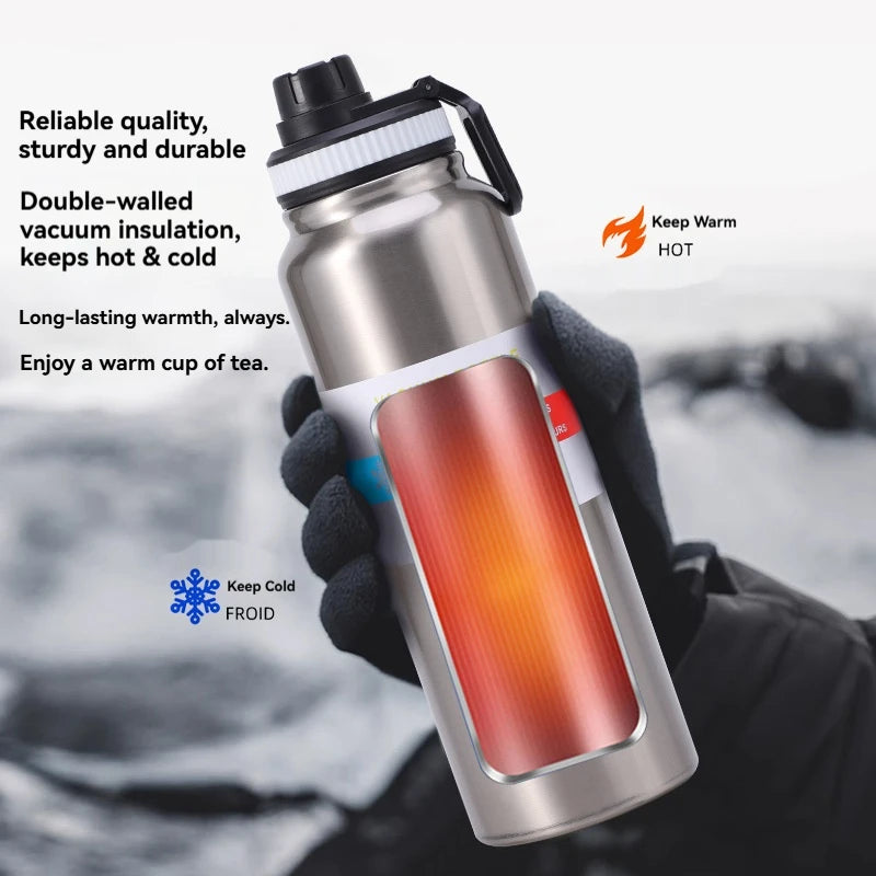 600/800/1000ML Insulated Stainless Steel-Thermos/Bottle - 3 color option