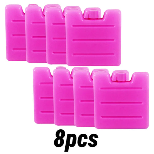 8pc Reusable Gel Ice Blocks for Cooler or Insulated bag