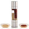 Salt and Pepper Grinder -2 in 1 Manual - Stainless steel look
