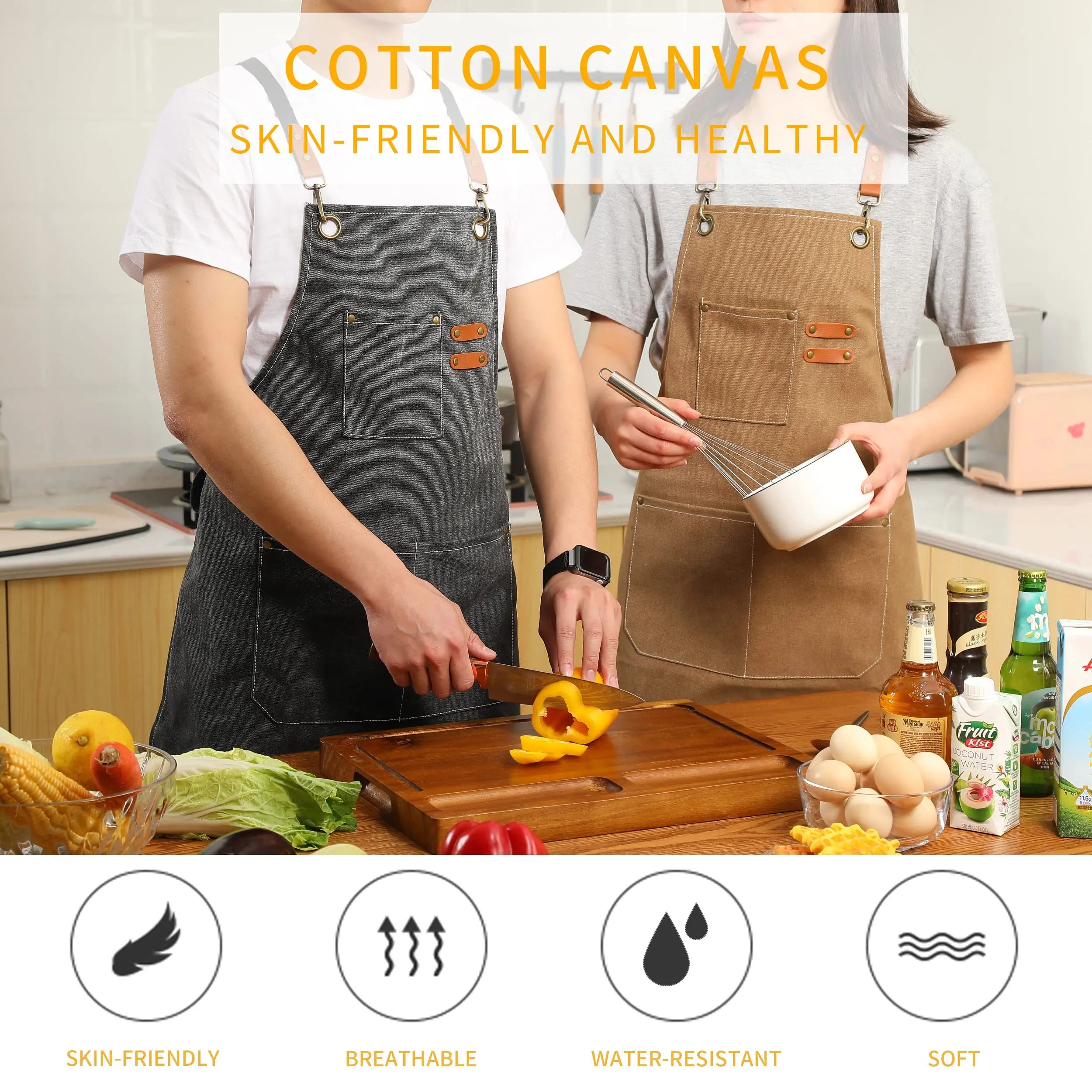 Canvas Apron - best grilling/BBQ/Kitchen- One size fits most