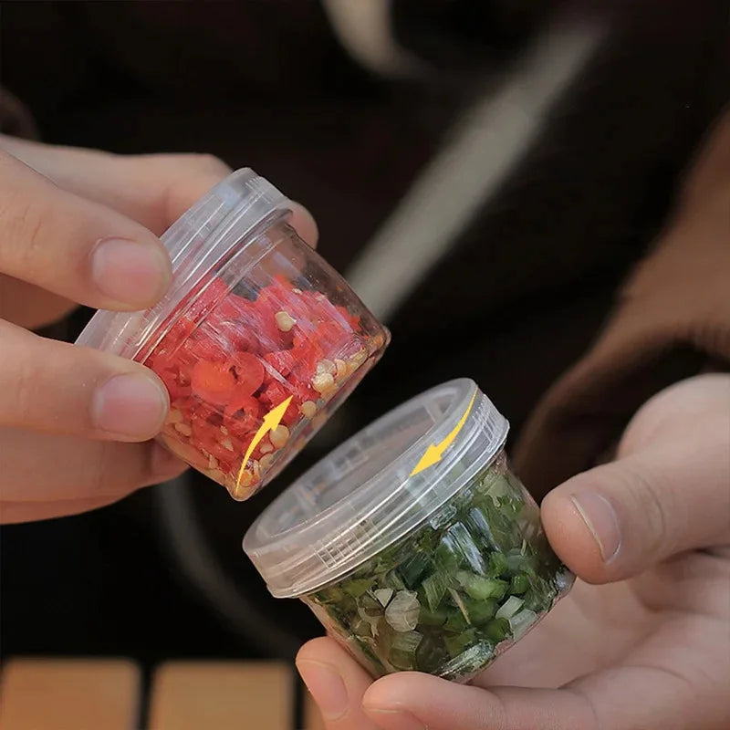 Seasoning Container Set, Including 5 Transparent Seasoning Boxes