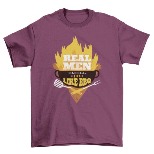 "Real Men Smell Like BBQ" 100% cotton T-shirt