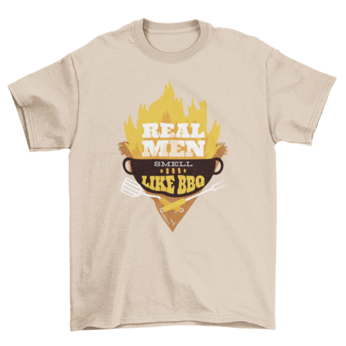 "Real Men Smell Like BBQ" 100% cotton T-shirt