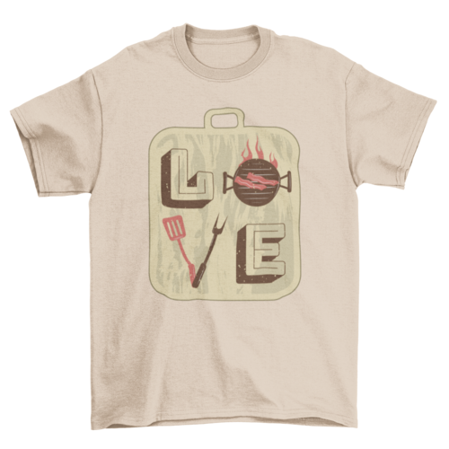 "Love" BBQ/Grilling 100% cotton T-shirt