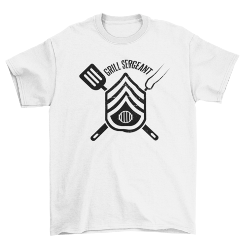 "Grill Sergeant" badge - BBQ 100% t-shirt