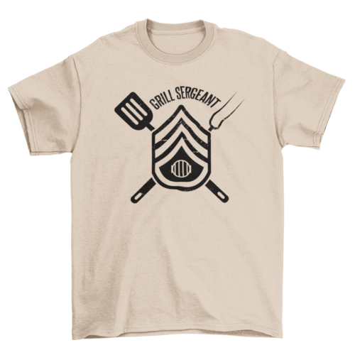 "Grill Sergeant" badge - BBQ 100% t-shirt