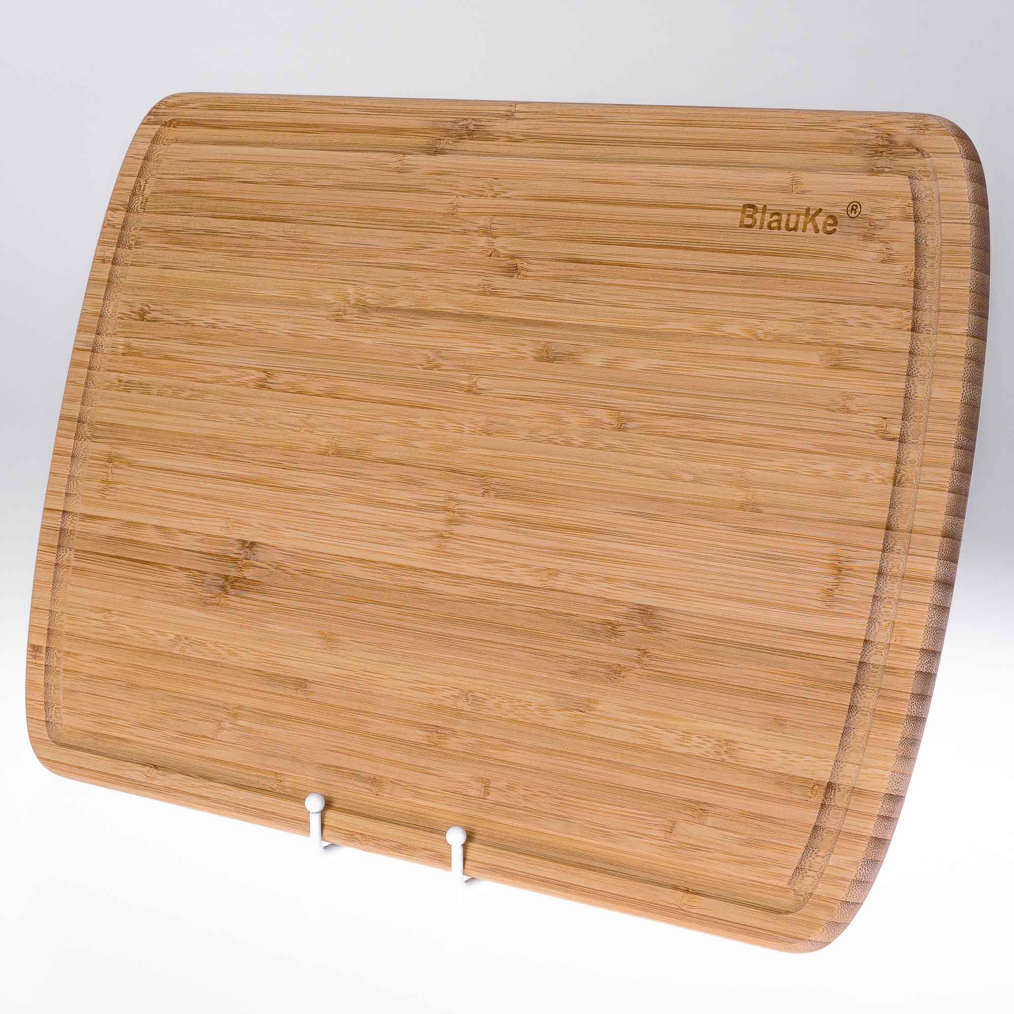 Large Wooden Cutting Board with Juice Groove - Serving Tray 18x12"