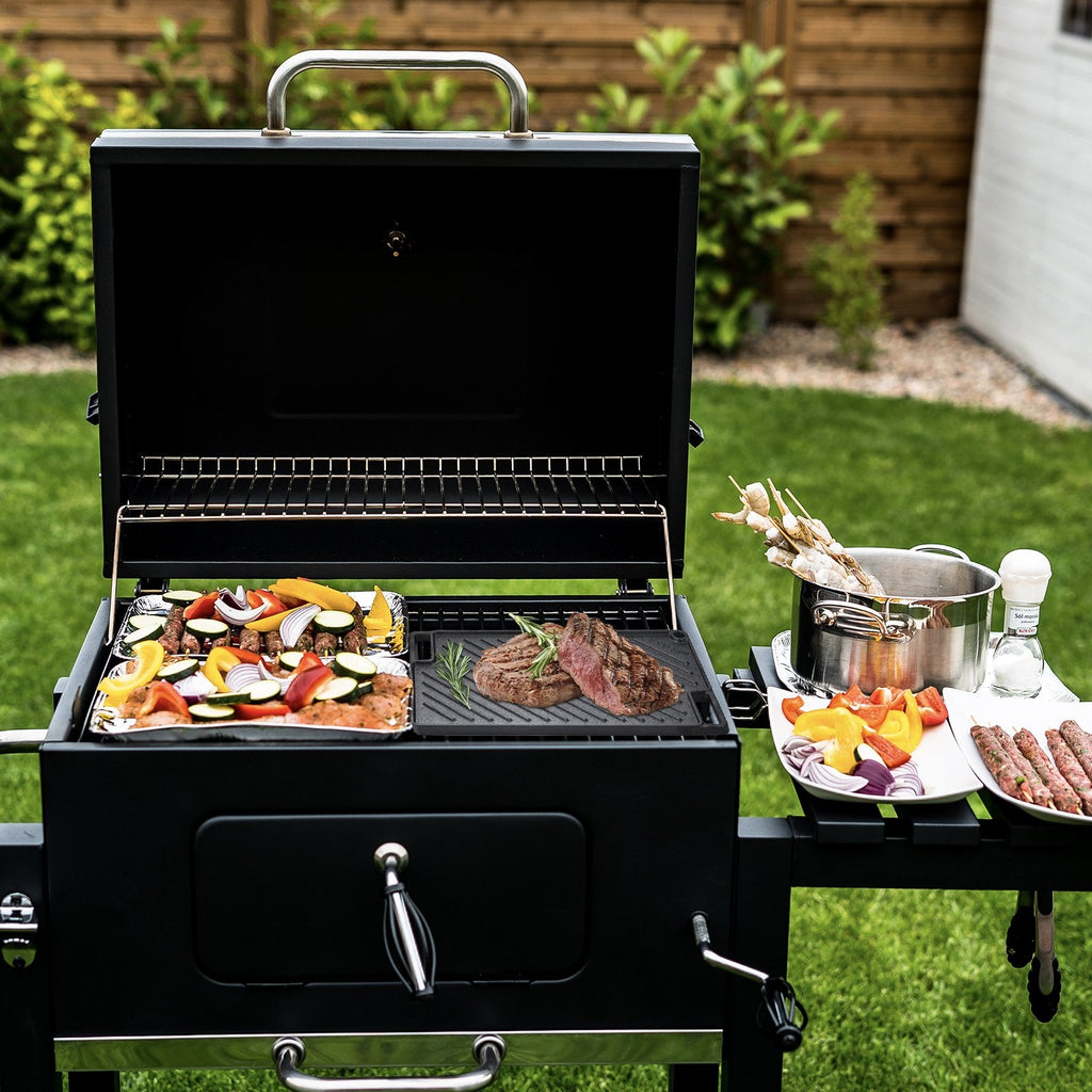 Reversible Grill Griddle, Pre-Seasoned Cast Iron/stainless steel