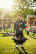 "Best Dad Ever" Hoodie with drawstring- Dark Grey - BBQ/Grilling