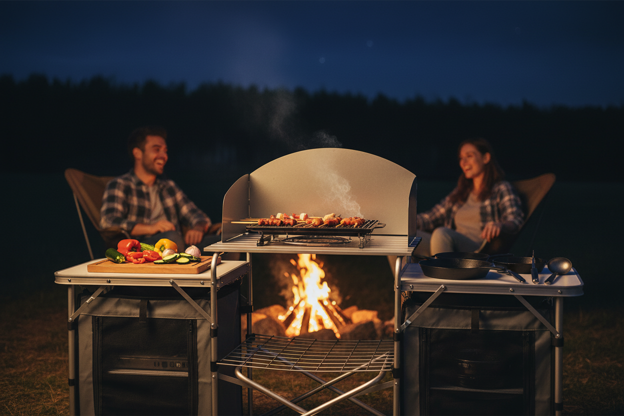 Camp Kitchen Table Lifestyle Scene