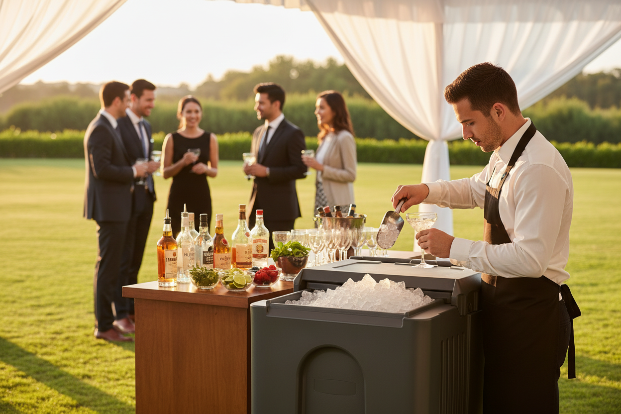 Commercial Ice Bin Corporate Event Lifestyle