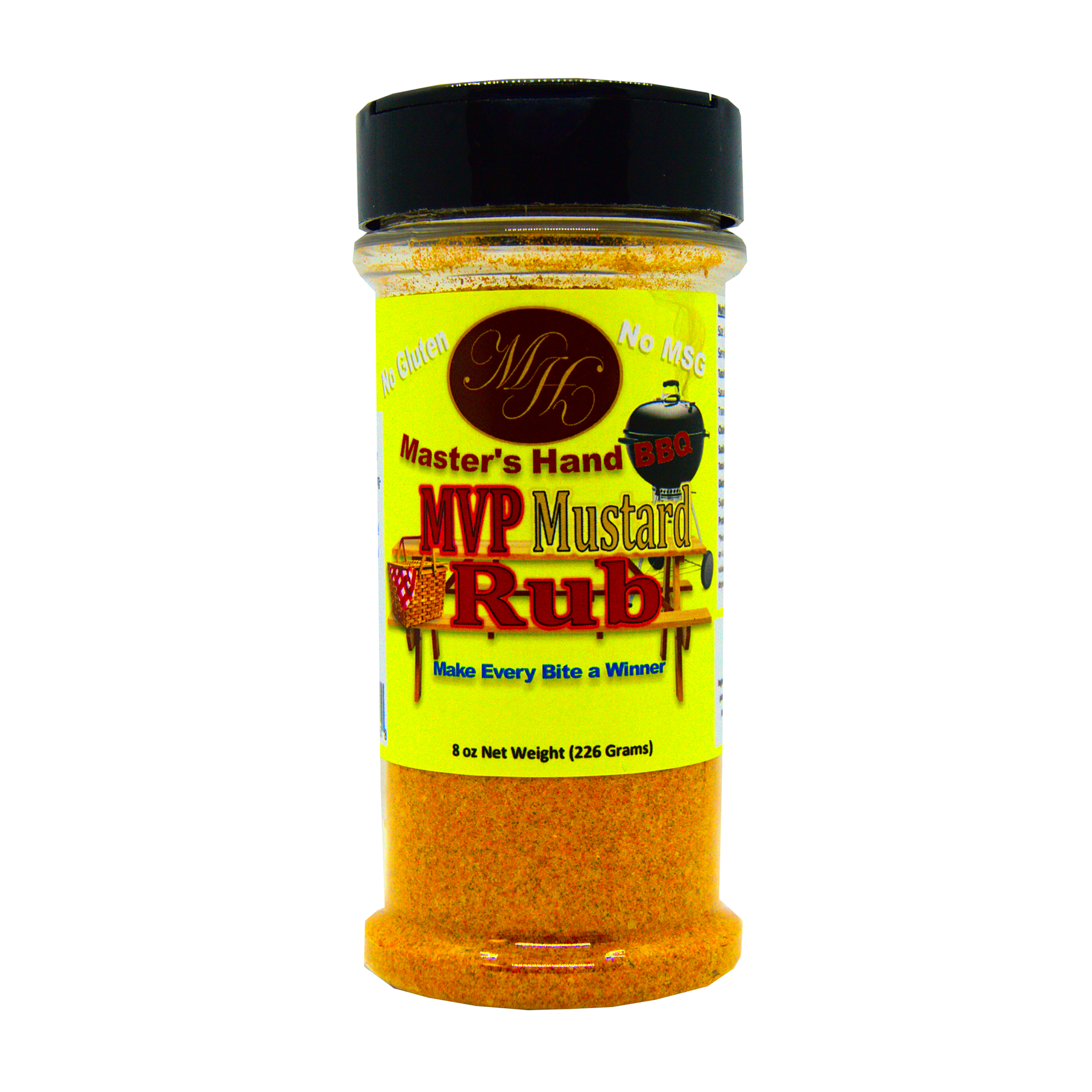 "Master's Hand" MVP Mustard Rub Jar 8oz