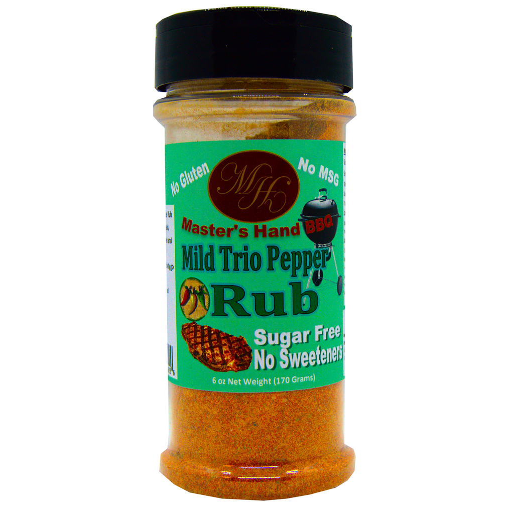 "Master's Hand" Trio Pepper Rub Mild Jar 8oz