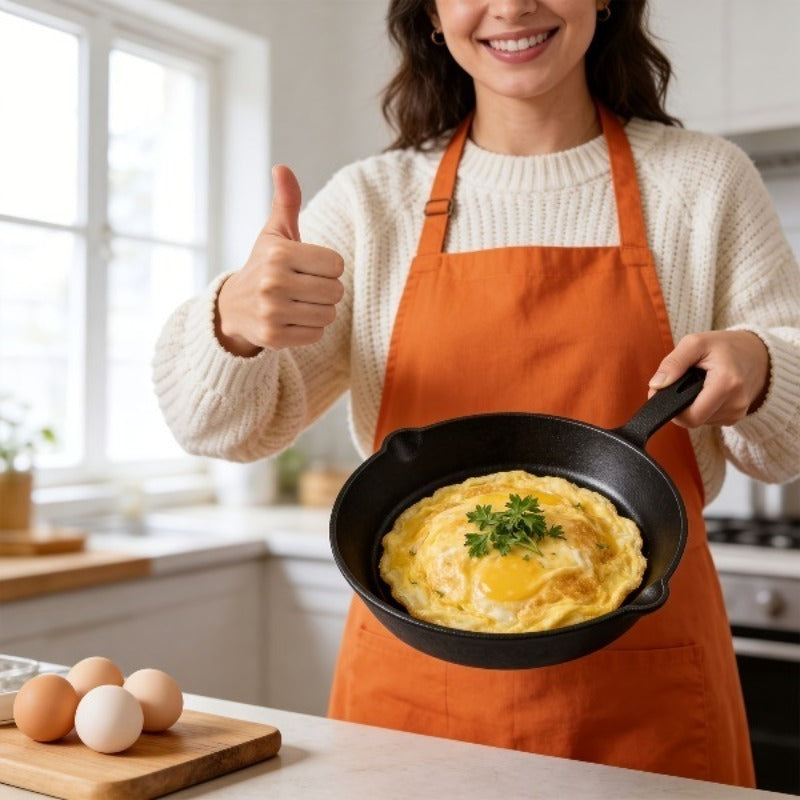 3pcs Cast Iron Skillet Set - 5.5"/6.25"/8" Skillets