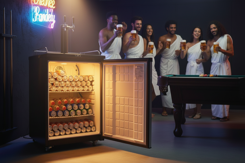 Kegerator Dual Tap Lit Up Toga Party