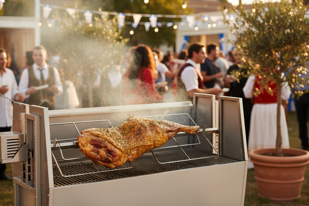 Rotisserie Grill – Greek Festival Lamb Scene (Clean)