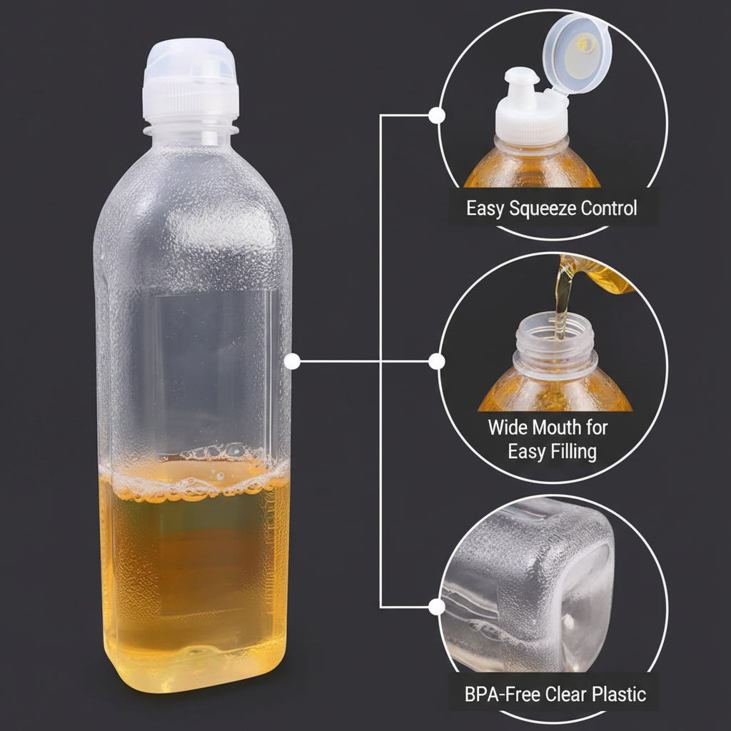 Squeeze oil/Seasoning Bottle -300ml & 500ml, 1000ml options available