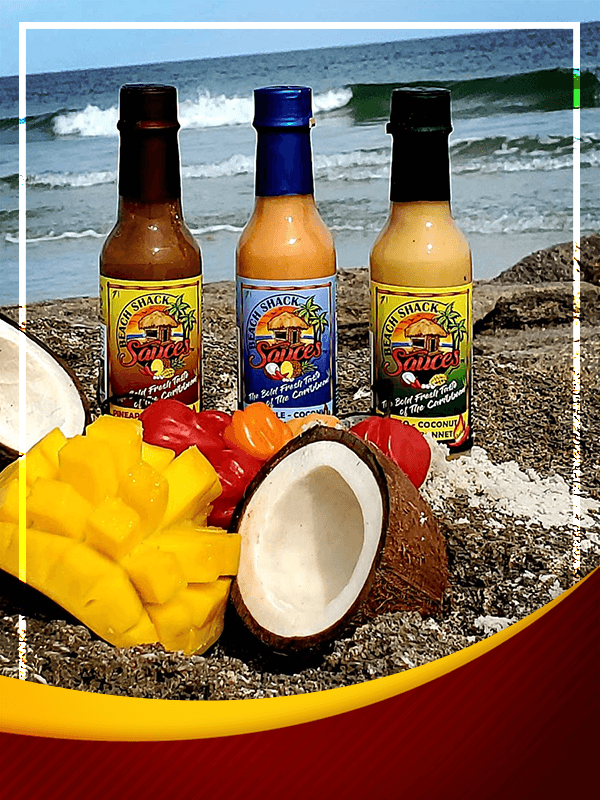 "Beach Shack" grilling/BBQ sauces "Sweet Heat of the Caribbean" 3-pack