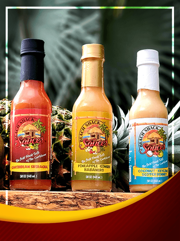 "Beach Shack" grilling/BBQ Hot Sauce "Tickle Your Taste Buds" 3-pack